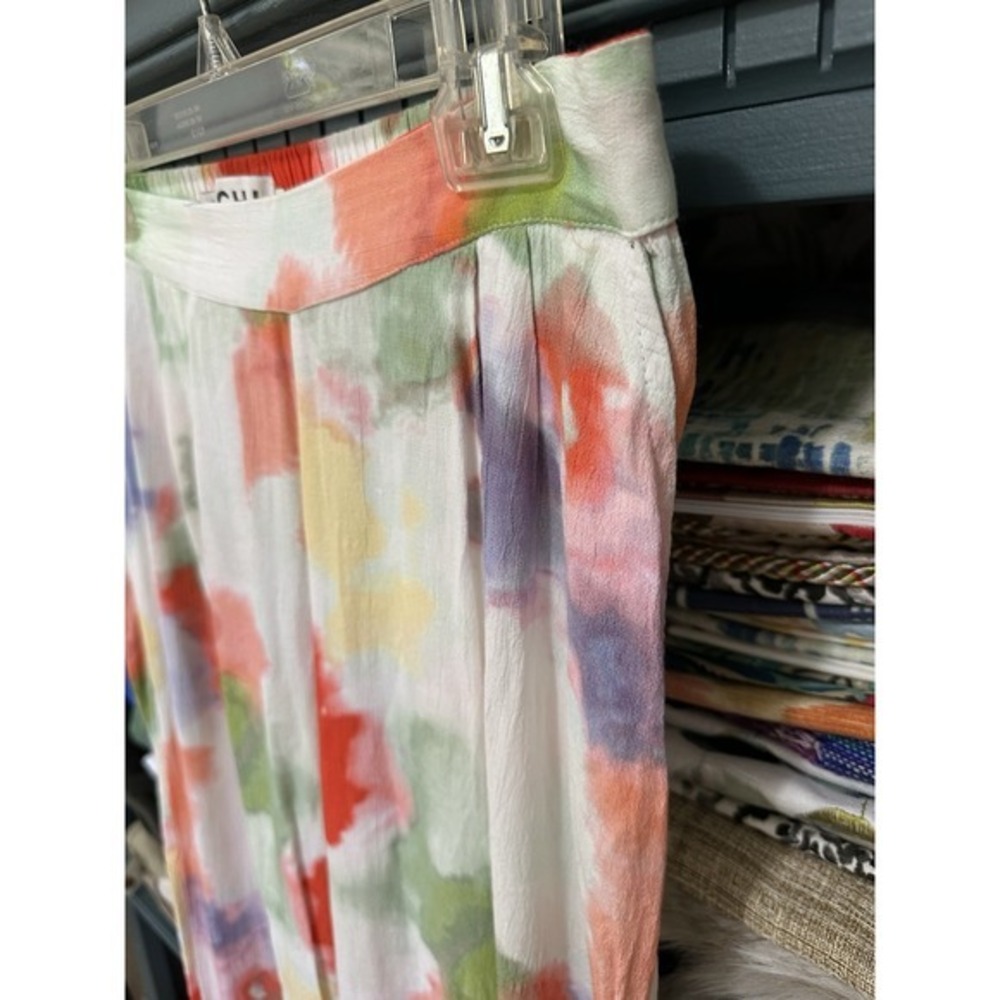 ICHI Cilovi Cloud Colorful Patterned Semi Wide Trouser Size 38 - Picture 3 of 10